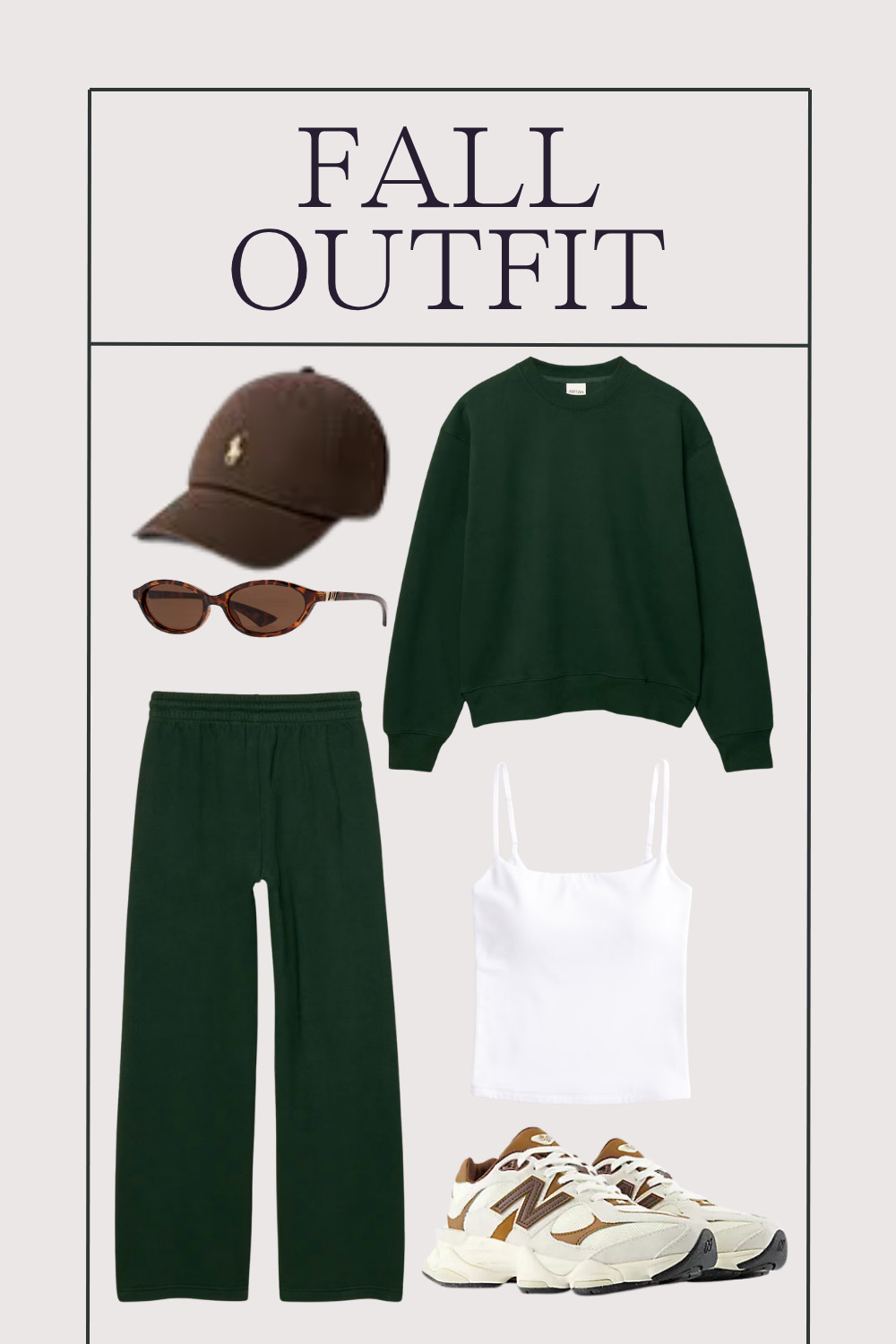 Cozy fall outfit.

Matching set, athleisure outfit, matching outfit, sweat set, New Balance shoes, brown hat, brown sunglasses 

 #LTKootd #LTKSeasonal