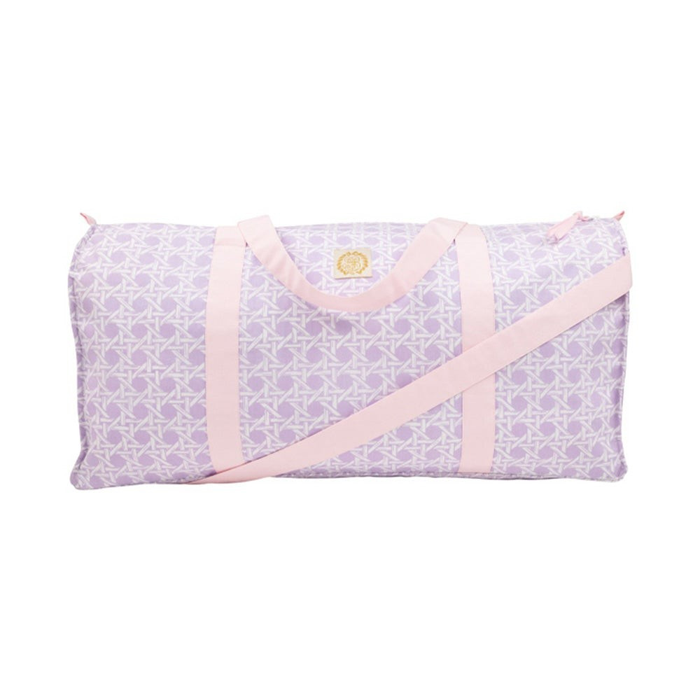Logan's Long Weekend Bag - Ocean Club Cane with Palm Beach Pink | The Beaufort Bonnet Company