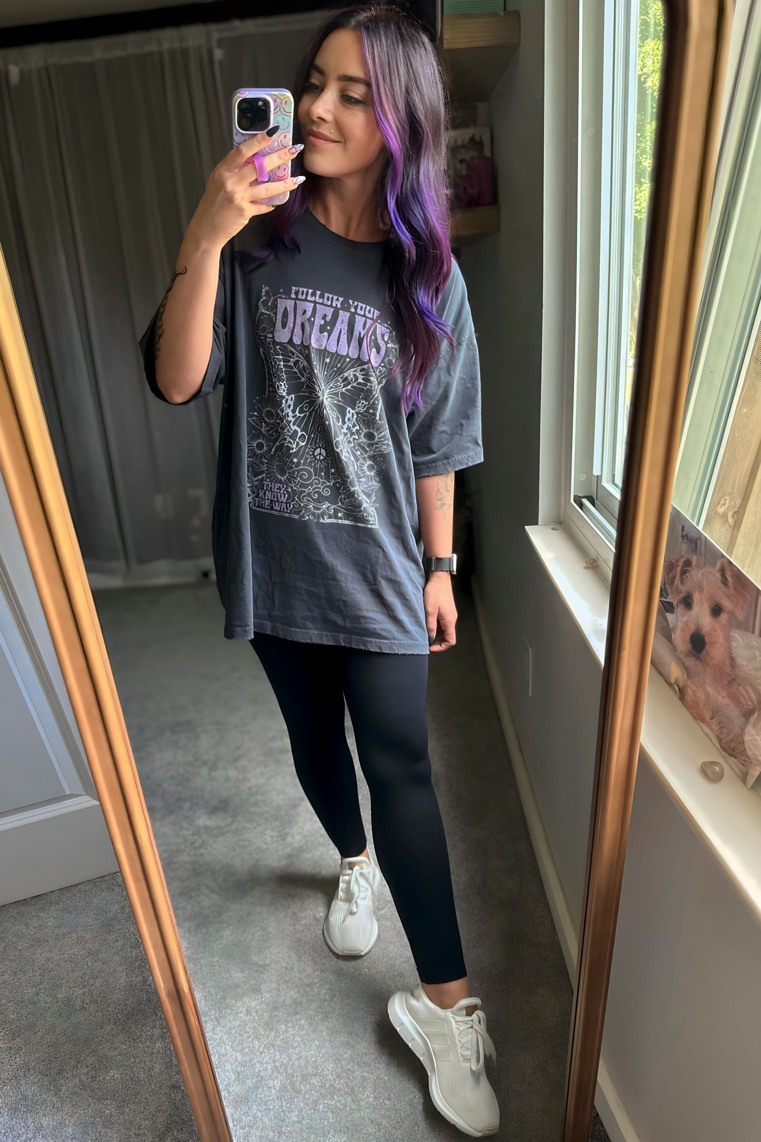 Funny Chimp Print Premium Oversized Tee With Tummy Tuck Body Shaping Leggings Co-ord Set main image 0