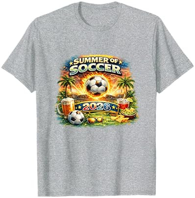 Summer of Soccer 2026 Fan Football Game Day Tropical T-Shirt | Amazon (US)
