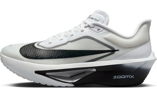 Nike Zoom Fly 6 Men's Road Racing Shoes (White/Smoke Grey/Metallic Silver/Black) Size 8 | Amazon (US)