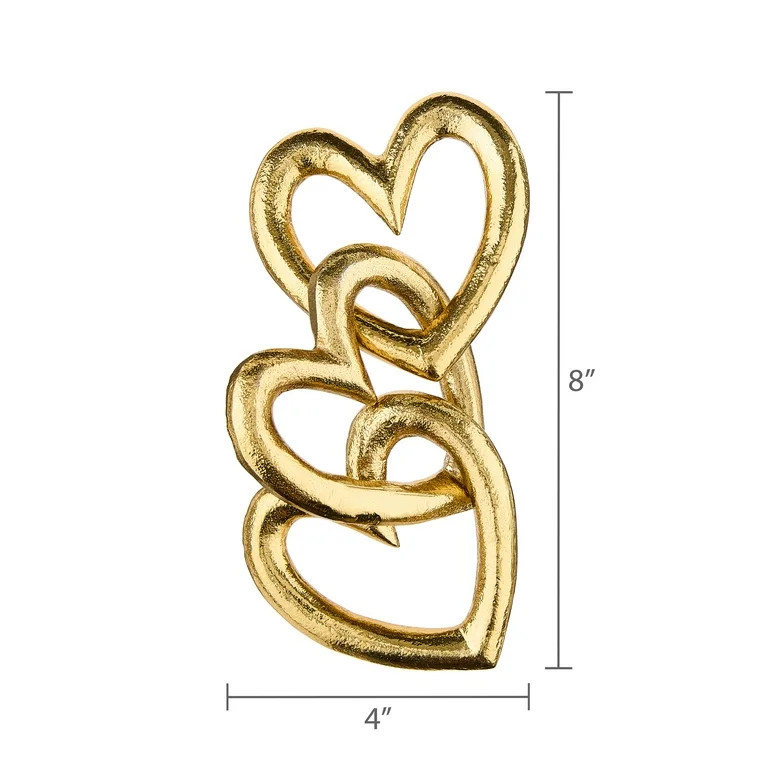 Heart Chain Decoration, Gold, 4", Valentine's Day by Way To Celebrate | Walmart (US)