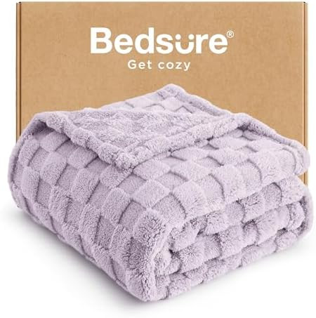 Bedsure GentleSoft Lavender Purple Throw Blanket for Couch Bed, Checkered Fleece Soft Cozy Blanke... | Amazon (US)