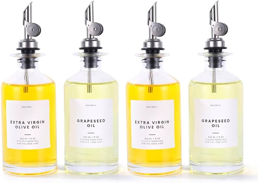 Molimoli Olive Oil Dispenser Bottle for Kitchen, Oil Dispenser w. Weighted Pourer, Glass Bottle D... | Amazon (US)