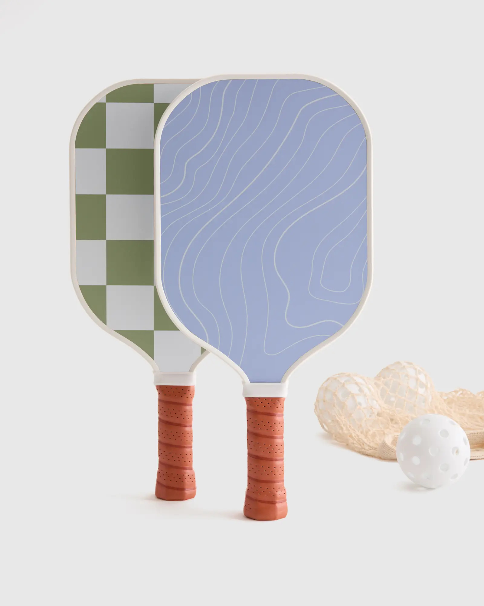 Two Paddle Pickleball Set in Sky Blue/Sage | Quince