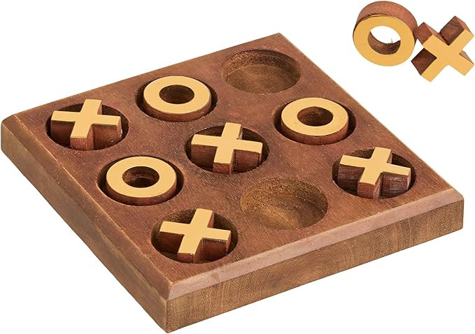 5x5 Wood Tic Tac Toe Noughts and Crosses Board Game XOXO Family Kids Adults Game Play on Coffee T... | Amazon (US)