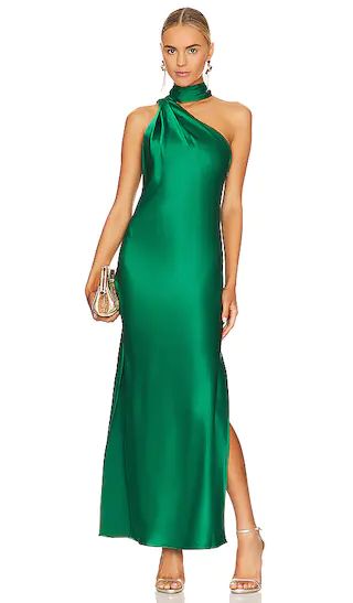 Leola Maxi Dress in Emerald | Revolve Clothing (Global)