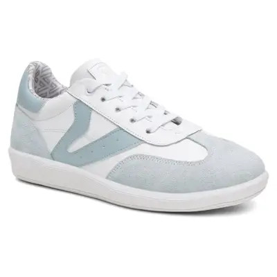 Tênis Feminino Em Couro Legítimo Vittal Estela Confort Branco e Azul | Dafiti (BR)