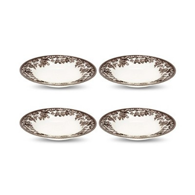 Spode Delamere Set of 4 Soup Bowl Plates – 9" Fine Earthenware Bowl – Dishwasher, Microwave, Freezer & Warm Oven Safe, Made in England | Target