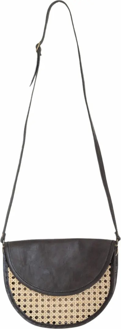 Raja Leather and Cane Crossbody | Nordstrom