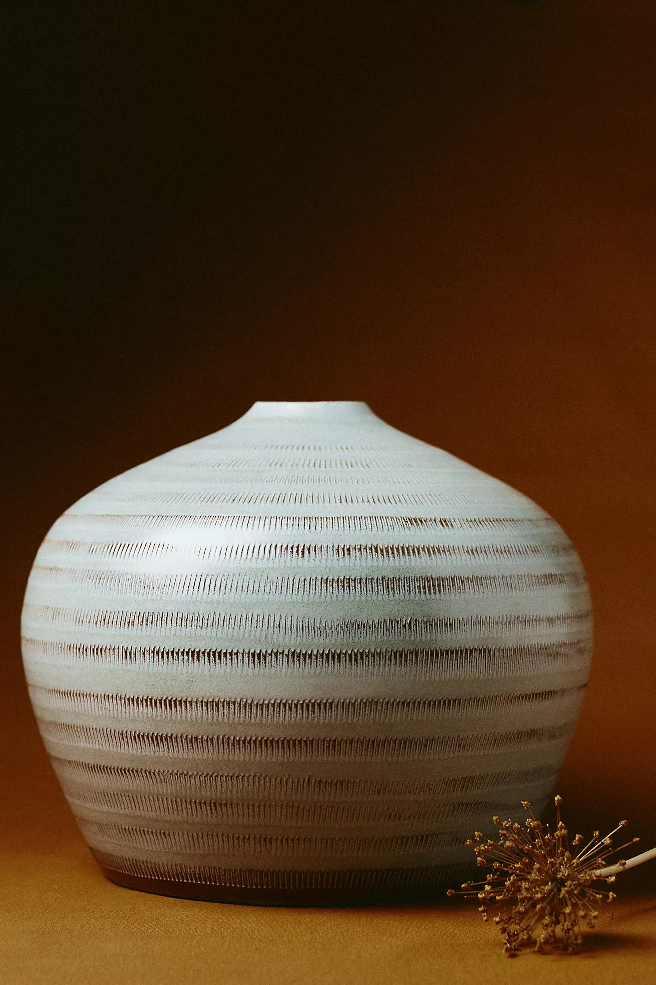 Dark Cyan Round Vase | Anthropologie (US)