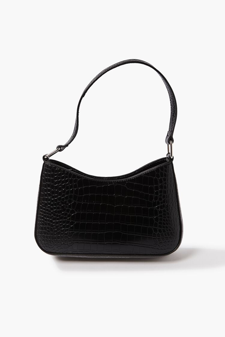 Faux Croc Leather Shoulder Bag | Forever 21 | Forever 21 (US)