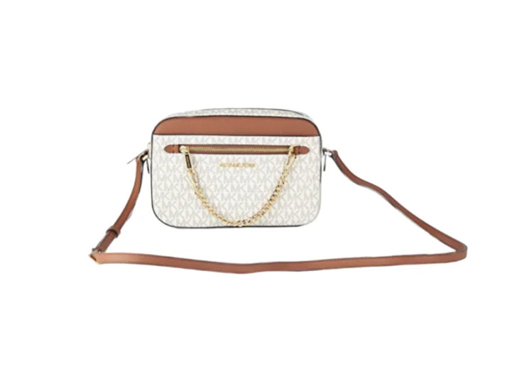 Michael Kors Jet Set East West Chain Crossbody Bag - Vanilla/Acorn | Walmart (US)