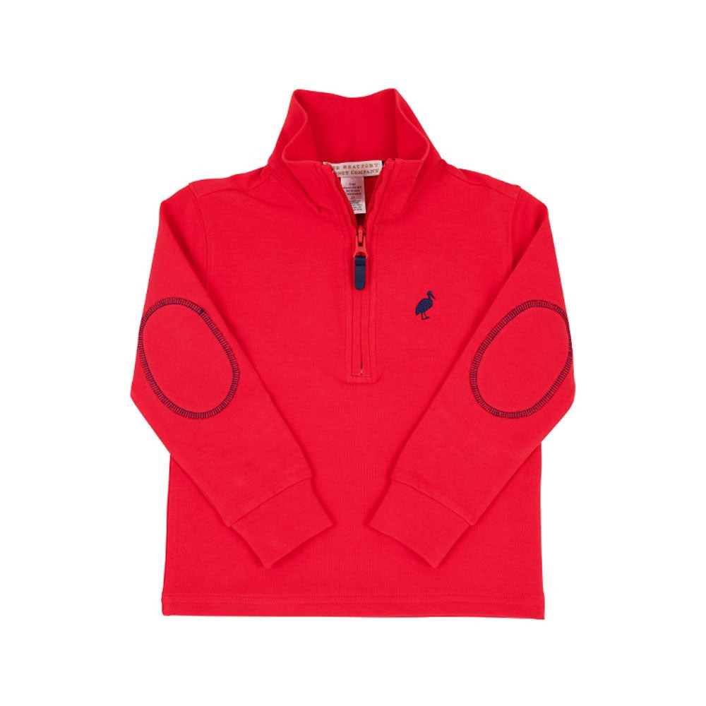 Hayword Half-Zip - Richmond Red with Nantucket Navy | The Beaufort Bonnet Company