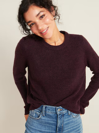 Cozy Textured Crew-Neck Sweater for Women | Old Navy (US)