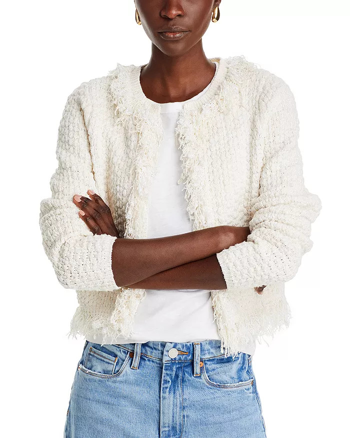 April Fringe Bouclé Cardigan | Bloomingdale's (US)