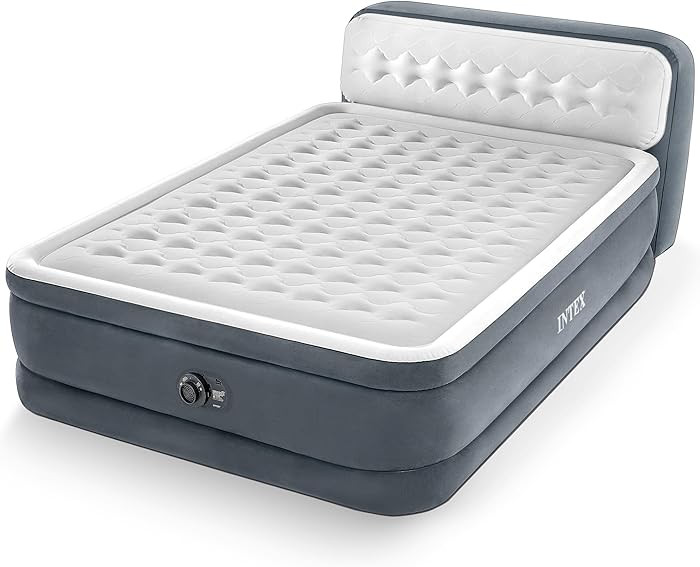 Intex Dura-Beam Deluxe Air Mattress, Queen Size, 18in Bed Height, 600lb Weight Capacity
        U... | Amazon (US)