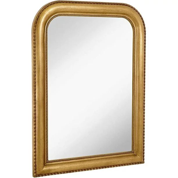Hamilton Hills Thick Rounded Top Gold Rich Framed Wall Mirror 40" x 30" | Walmart (US)