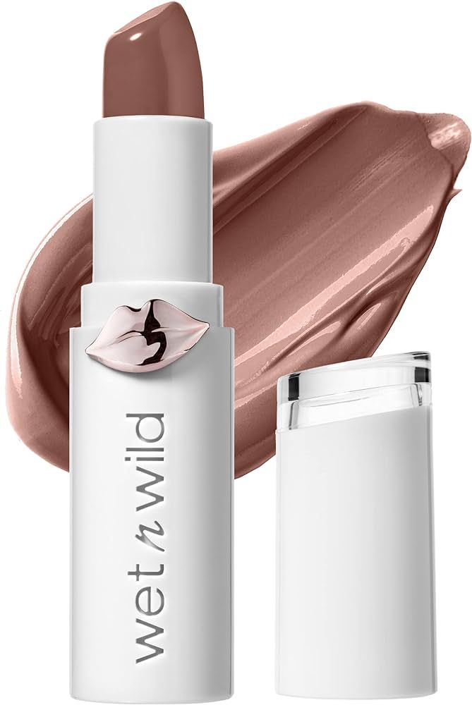 Lipstick By Wet n Wild Mega Last High-Shine Lipstick Lip Color Makeup, Blush Pink Clothes Off | Amazon (US)