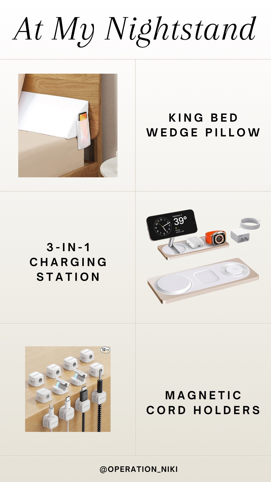 The essentials for your nightstand if you have lots of different electronics like me!

Follow for more @OPERATION_NIKI on IG, TikTok, & Facebook

sahm, home essentials, mom hacks, organized home, mom must haves, cleaning tips, organization, bedroom clean, cleaning, organization, cleaning tools, mattress vacuum, house odors, house spray, night stand, charging station, magnetic cord holders

#LTKHome #LTKFindsUnder50 #LTKFindsUnder100