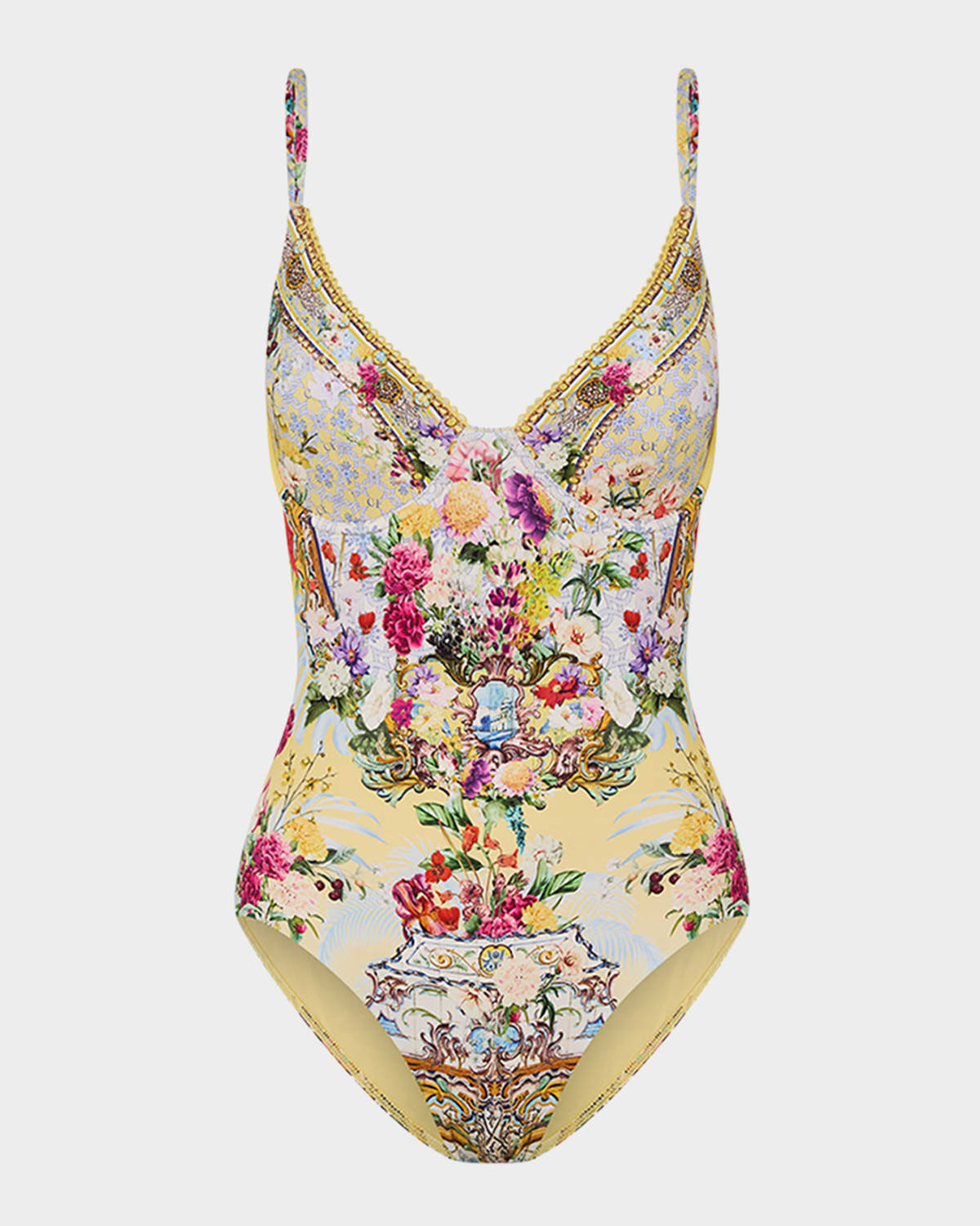 Flor Fantastica Soft Cup Underwire One-Piece Swimsuit | Neiman Marcus