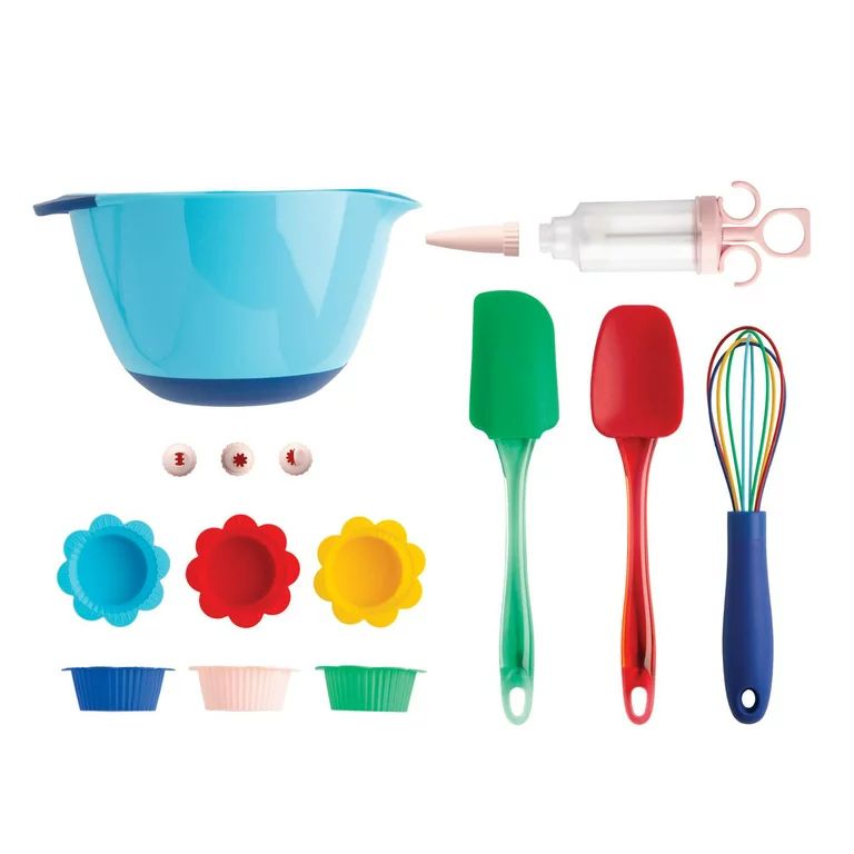 Tasty Kits Cupcake Gadget Set, Includes Kid-Safe Real Tools and Silicone Baking Cups, Multicolor,... | Walmart (US)