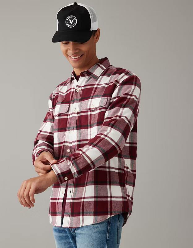 AE Super Soft Flannel Shirt | American Eagle Outfitters (US & CA)