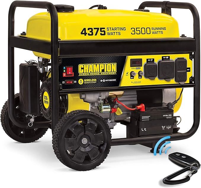 Champion Power Equipment 100554 4375/3500-Watt RV Ready Portable Generator with Wireless Remote S... | Amazon (US)