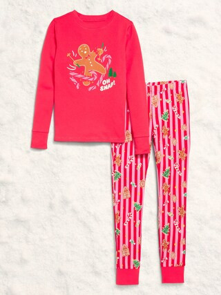 Gender-Neutral Snug-Fit Graphic Pajama Set for Kids | Old Navy (US)