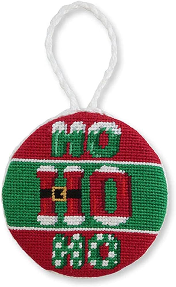 HO HO HO Needlepoint Ornament by Smathers & Branson | Amazon (US)