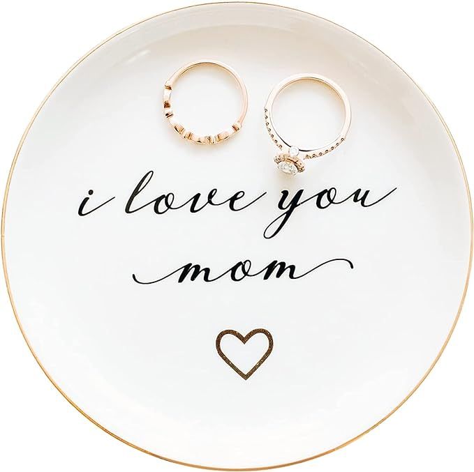PUDDING CABIN Gifts for Mom from Daughter, Mothers Day Gifts for Mom Ring Dish I love you mom Mom... | Amazon (US)