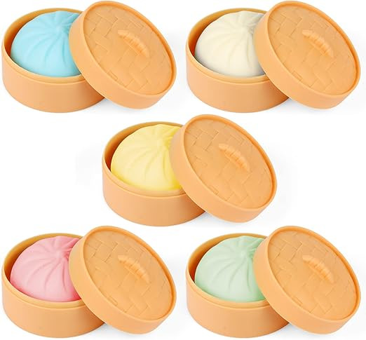 5 PCS Colorful Dumpling Stress Balls Fidget Sensory Toy,Squeeze Dough Ball Stress Relief Hand Toy... | Amazon (US)