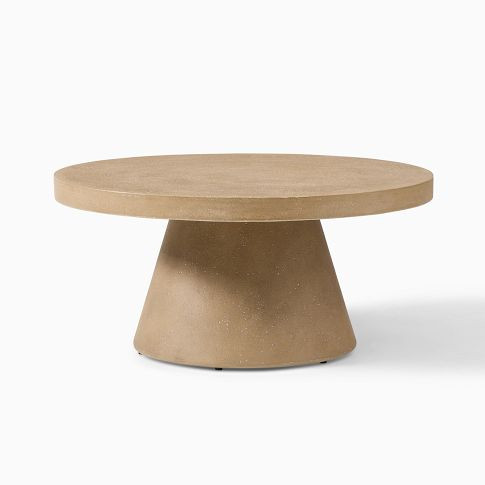 Textured Concrete Indoor/Outdoor Coffee Table (32") | West Elm (US)