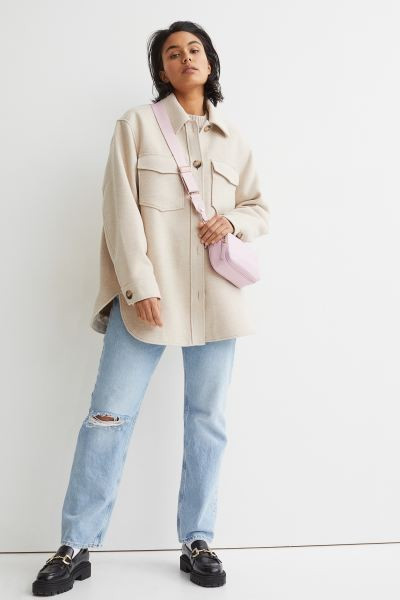 Oversized Twill Shacket | H&M (US + CA)