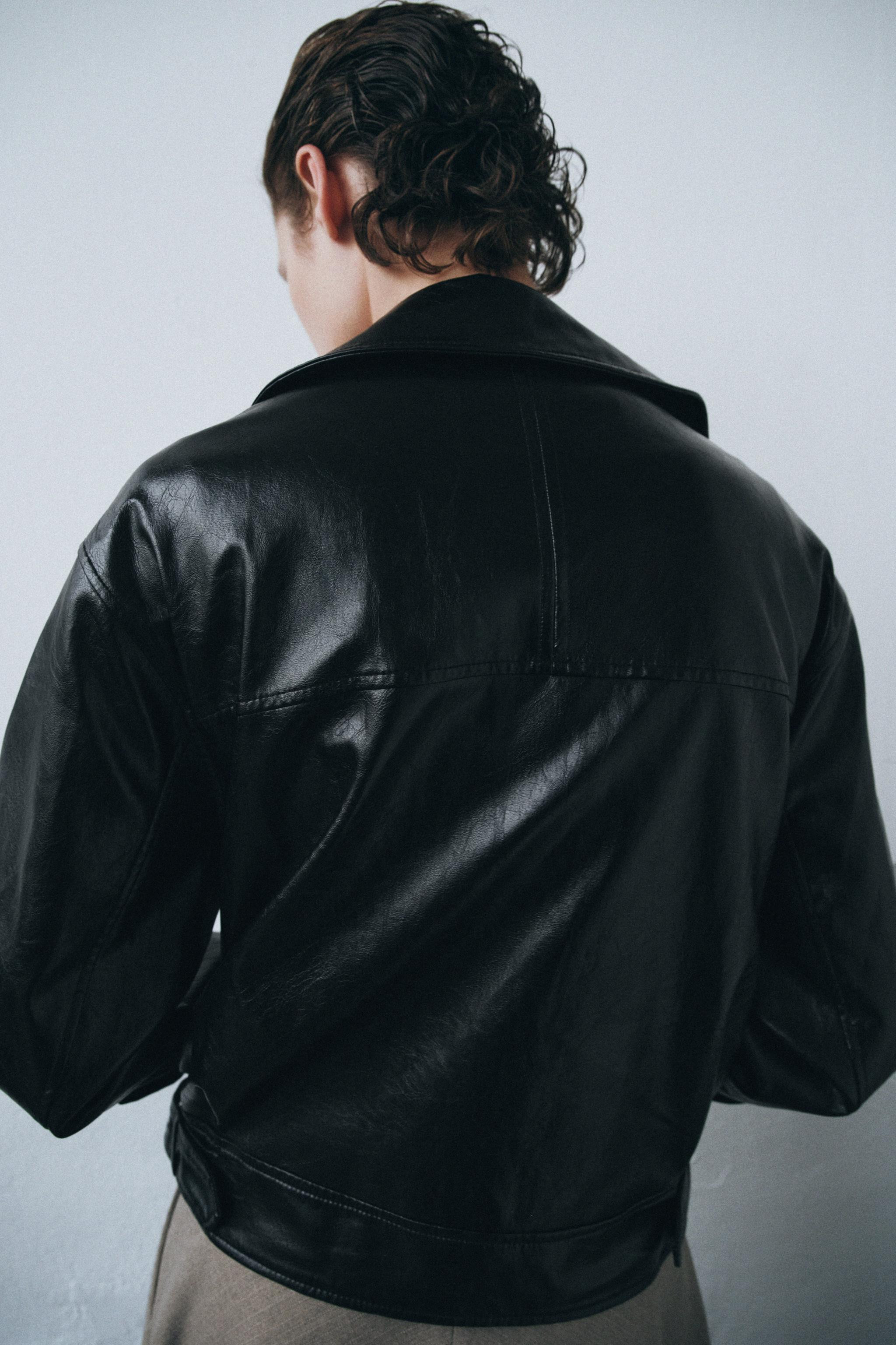 ZW COLLECTION LEATHER EFFECT JACKET | Zara UK