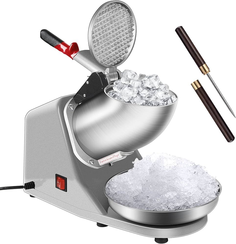 VIVOHOME Electric Ice Shaver Snow Cone Maker Machine Silver 143lbs/hr with Ice Pick for Home and ... | Amazon (US)