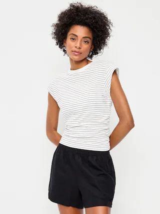 Cap-Sleeve Cinch-Waist Top | Old Navy (US)