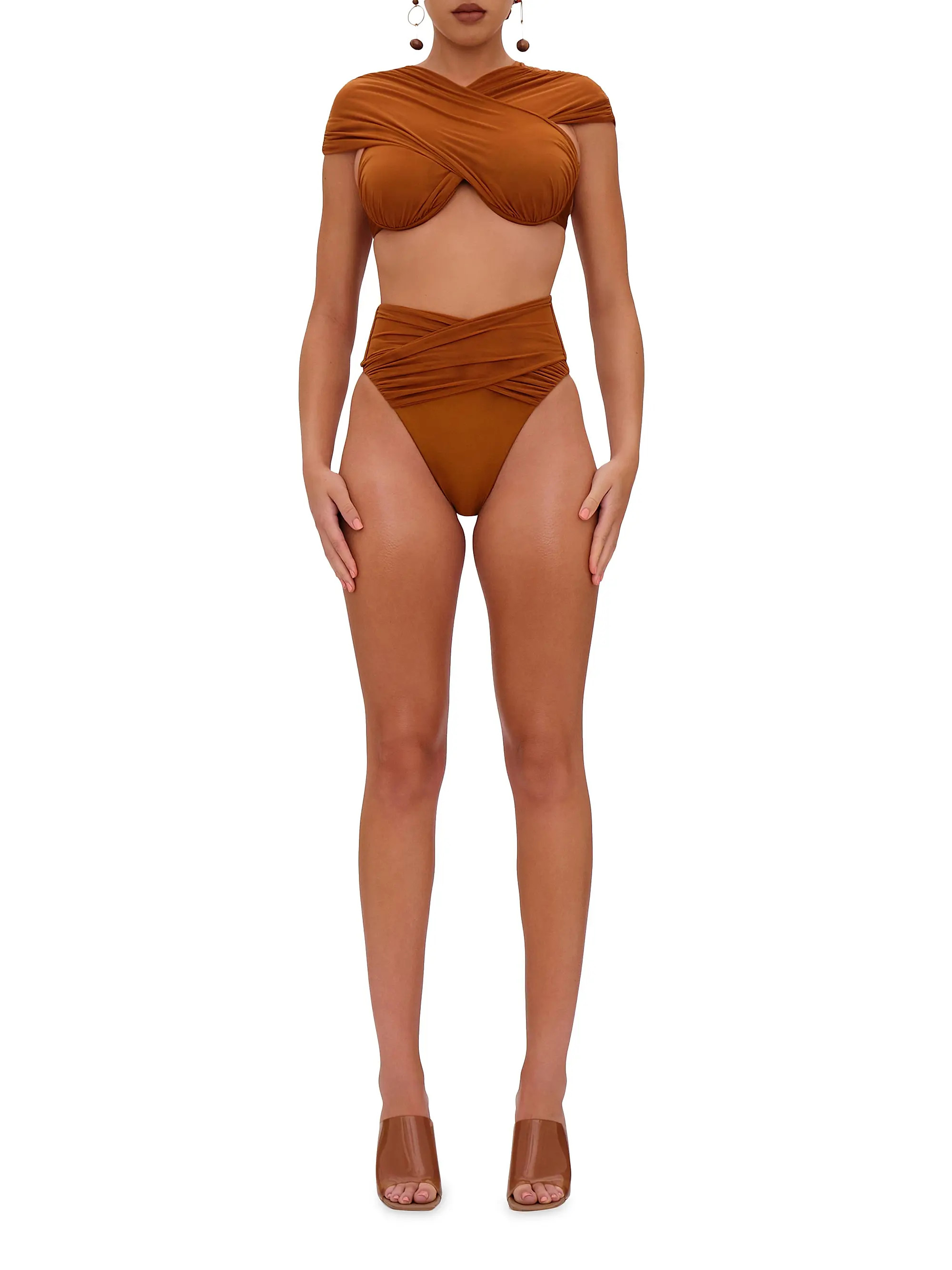 Shop Andrea Iyamah Ubu Cross-Over Bikini Top | Saks Fifth Avenue | Saks Fifth Avenue