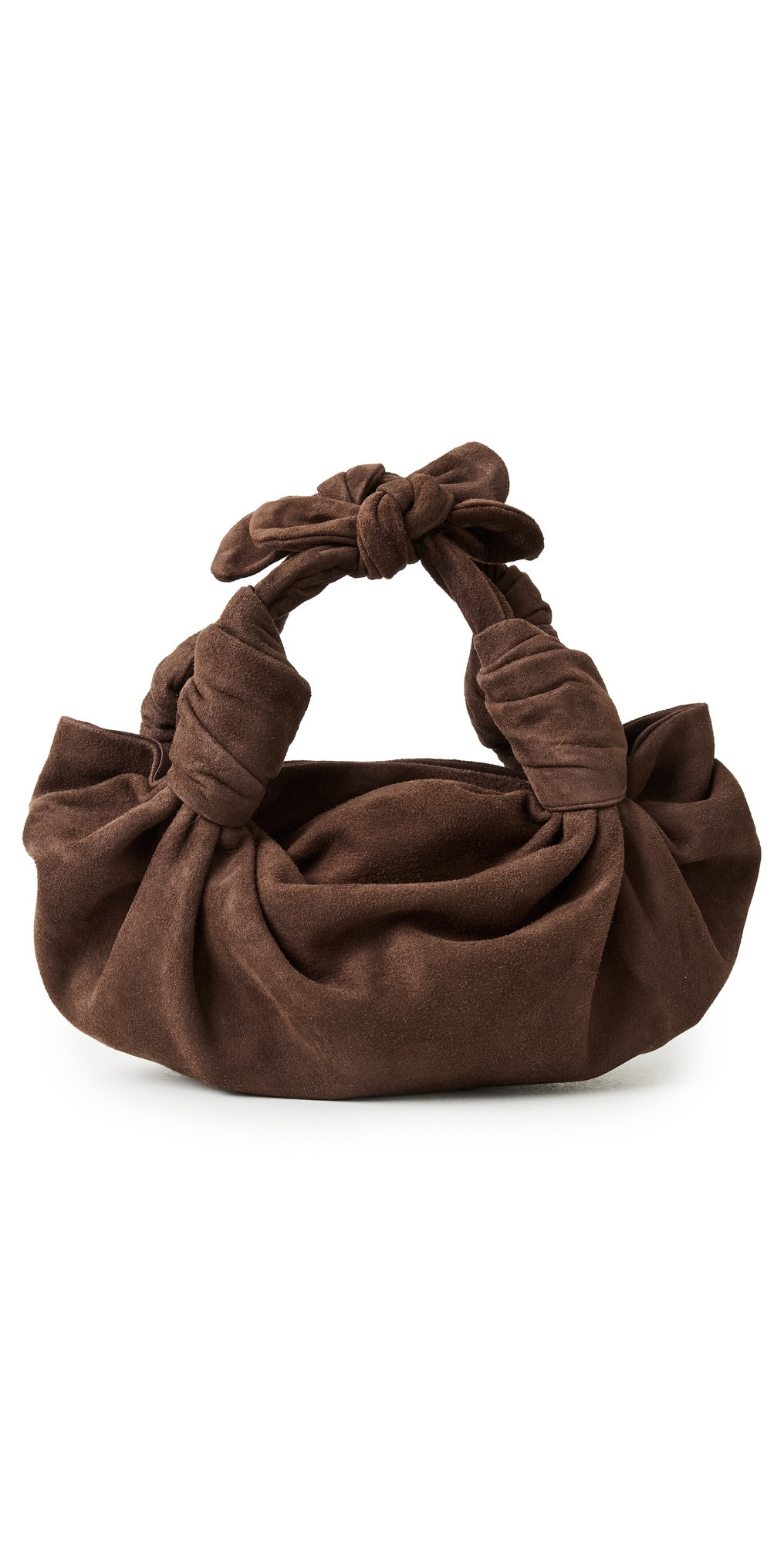 NLA Collection Knot Bag Chocolate Brown Suede One Size | Shopbop