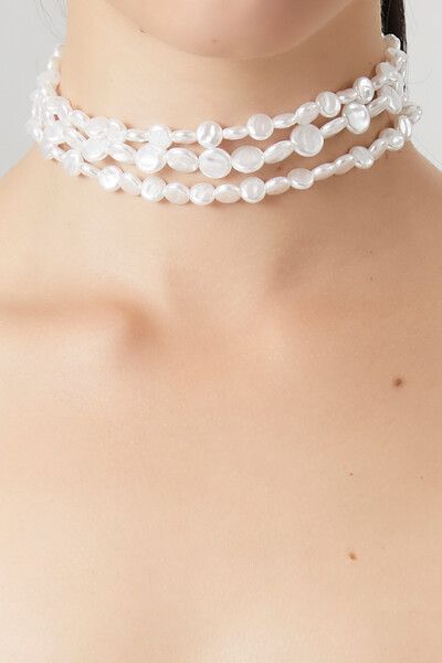 Layered Faux Pearl Choker Necklace | Forever 21
