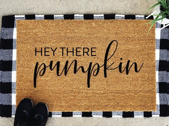 Hey There Pumpkin Doormat  Hello Pumpkin Hi Pumpkin Door - Etsy | Etsy (US)