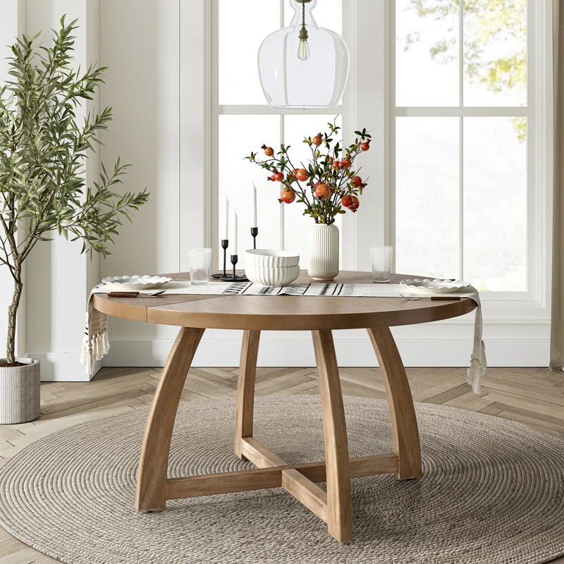 Benedick Round Solid Wood Base Dining Table | Wayfair North America