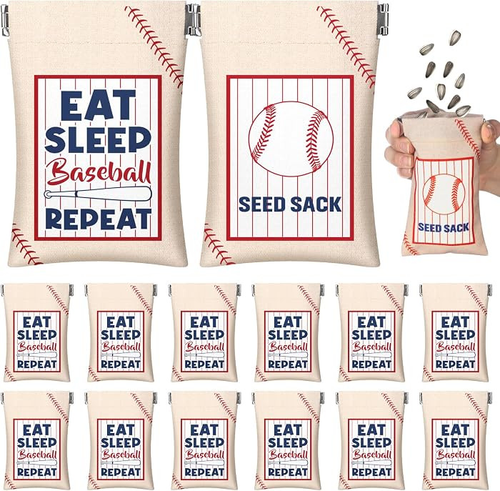 Abbylike 24 Pcs Baseball Seed Sack Gifts for Team Gifts Baseball Pouch for Sunflower Seed Coin Pu... | Amazon (US)