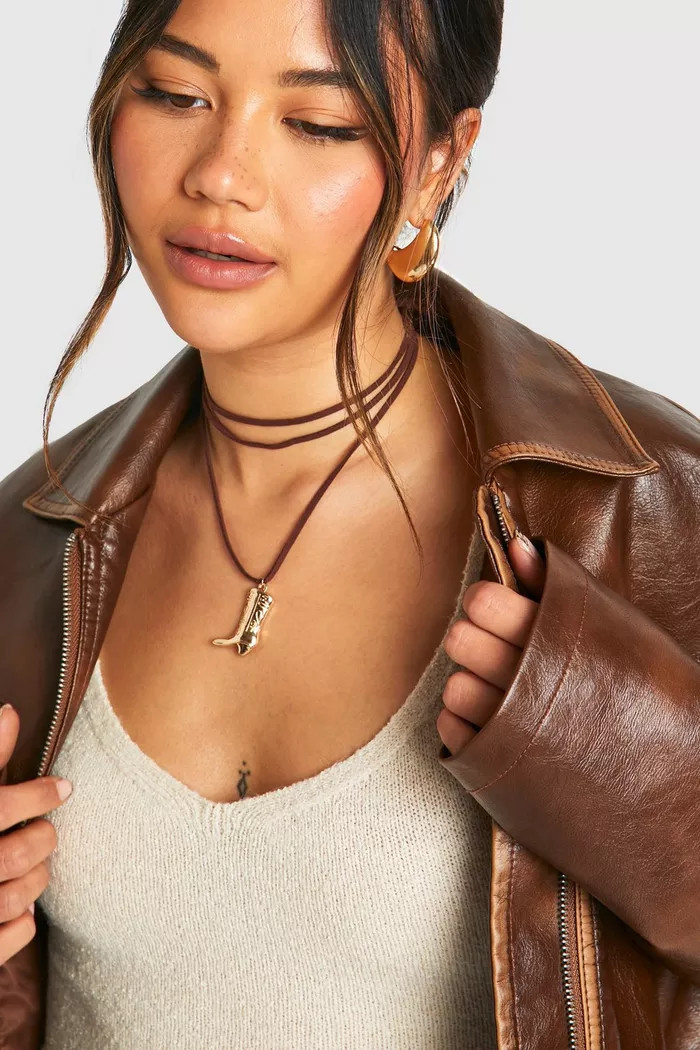 Rope Western Charm Necklace | boohoo (US & Canada)