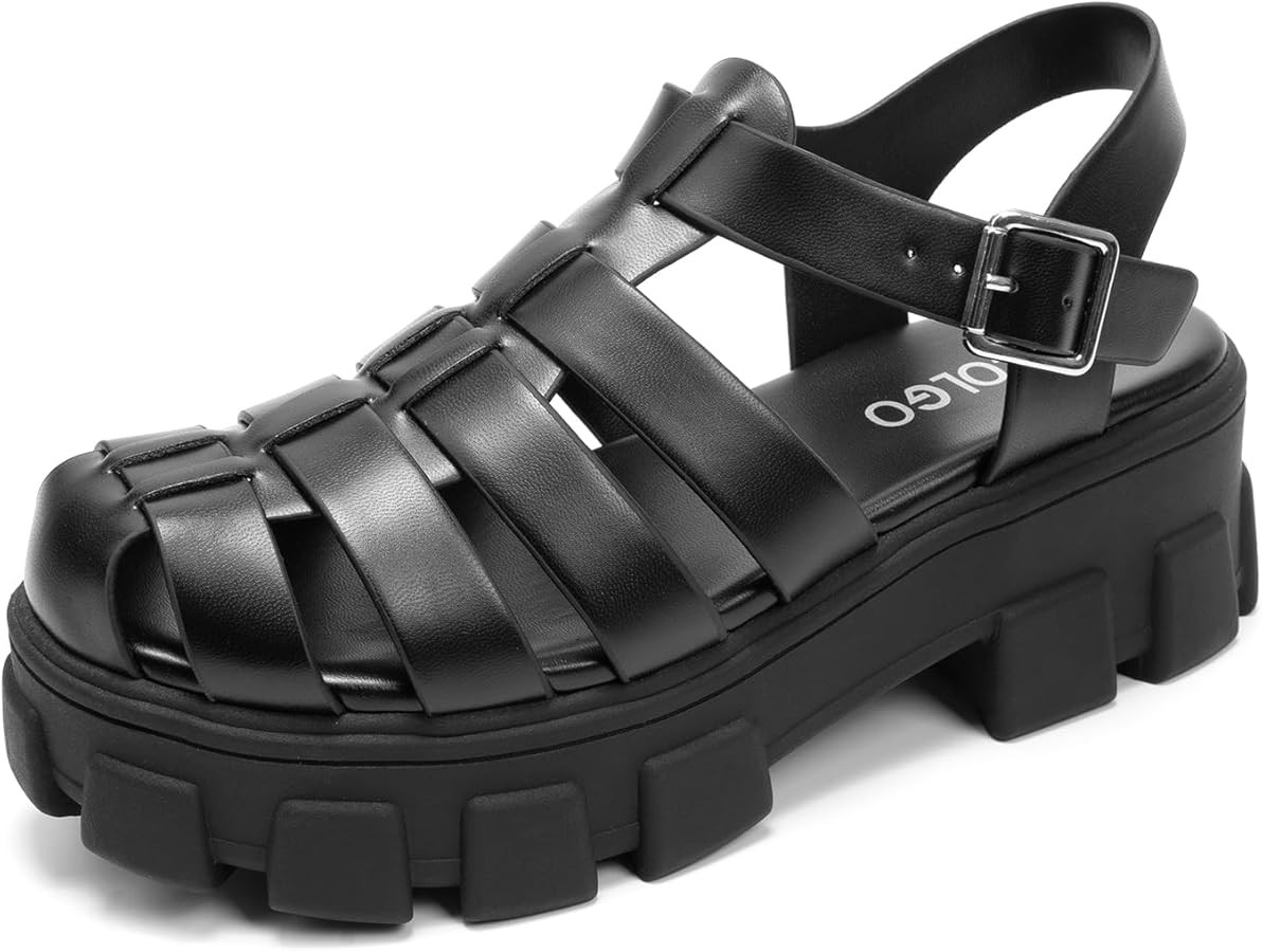 Colgo Womens Platform Wedge Sandals Chunky Block Heeled Adjustable Buckle Fisherman Sandals for S... | Amazon (US)