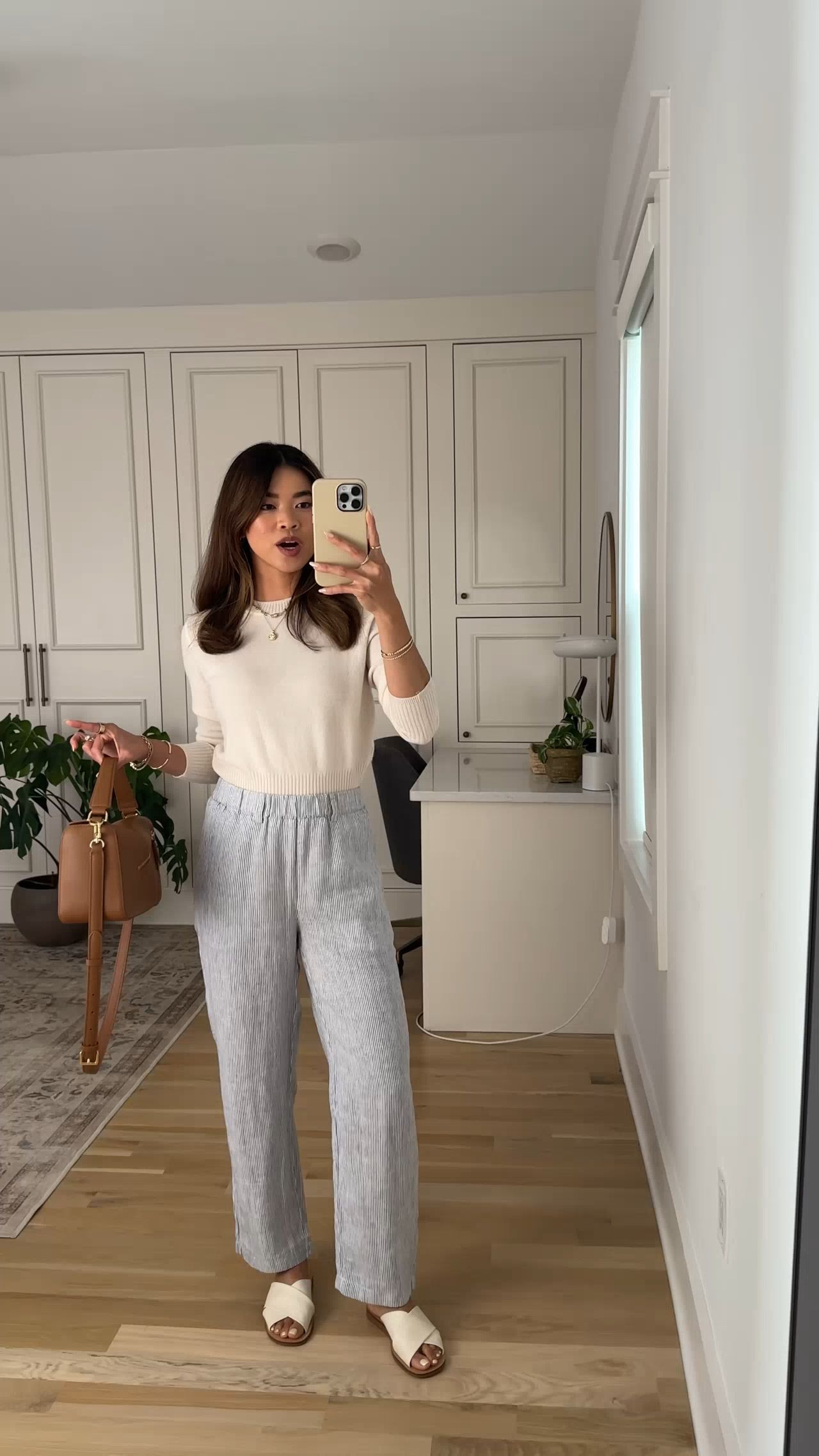 Petite friendly pull-on linen pants. These @Quince linen pants are so easy to throw on and fit amazing on petite heights (I'm 5'2)! 

Sizing info: 
Quince 100% European Linen Pants - Size 0 in Blue Stripe 
Quince Mongolian Cashmere Shrunken Crewneck Sweater - XS in Ivory

 petite fashion, get dressed with me, outfit inspiration, ootd, nashville outfit, Nashville influencer, petite style, vacation style, casual outfits, mom style, petite pants, spring outfits, spring outfit info, spring pants, spring outfit idea, spring top, summer pants, quince pants, linen pants, spring sweater, spring shoes, summer sweater, petite linen pants, summer linen pants, 

 

#LTKootd #LTKPetite #LTKSeasonal