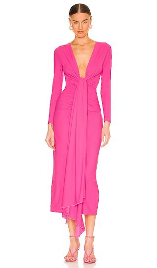 Lorena Midi Dress in Hot Pink | Revolve Clothing (Global)