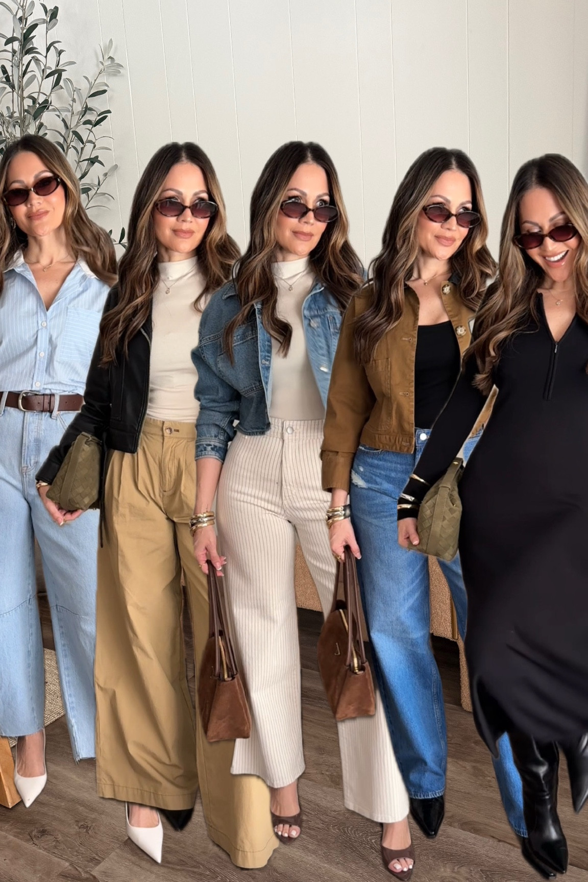 #ad Spring is here, and @target @targetstyle new arrivals are bringing effortless style to your wardrobe!🤌🏻#targetpartner #targetstyle #targetambassadorapparel #target 
I’m 5’4”/130

Sizing info :
Look 1
Stripe butron down / small 
Barrel Jeans/ 2 (run big, I recommend sizing down) 
Look 2
Pleated ultra wide leg pants / XS
Faux leather jacket / small 
Look 3
Cropped chore jacket / small 
90’s relaxed jeans / 2
Look 4
Stripe ankle jeans / 2
Crop denim jacket / small 
Look 5
Maxi dress / XS
I’m 5’4”/130

#LTKFindsUnder50 #LTKStyleTip #LTKU