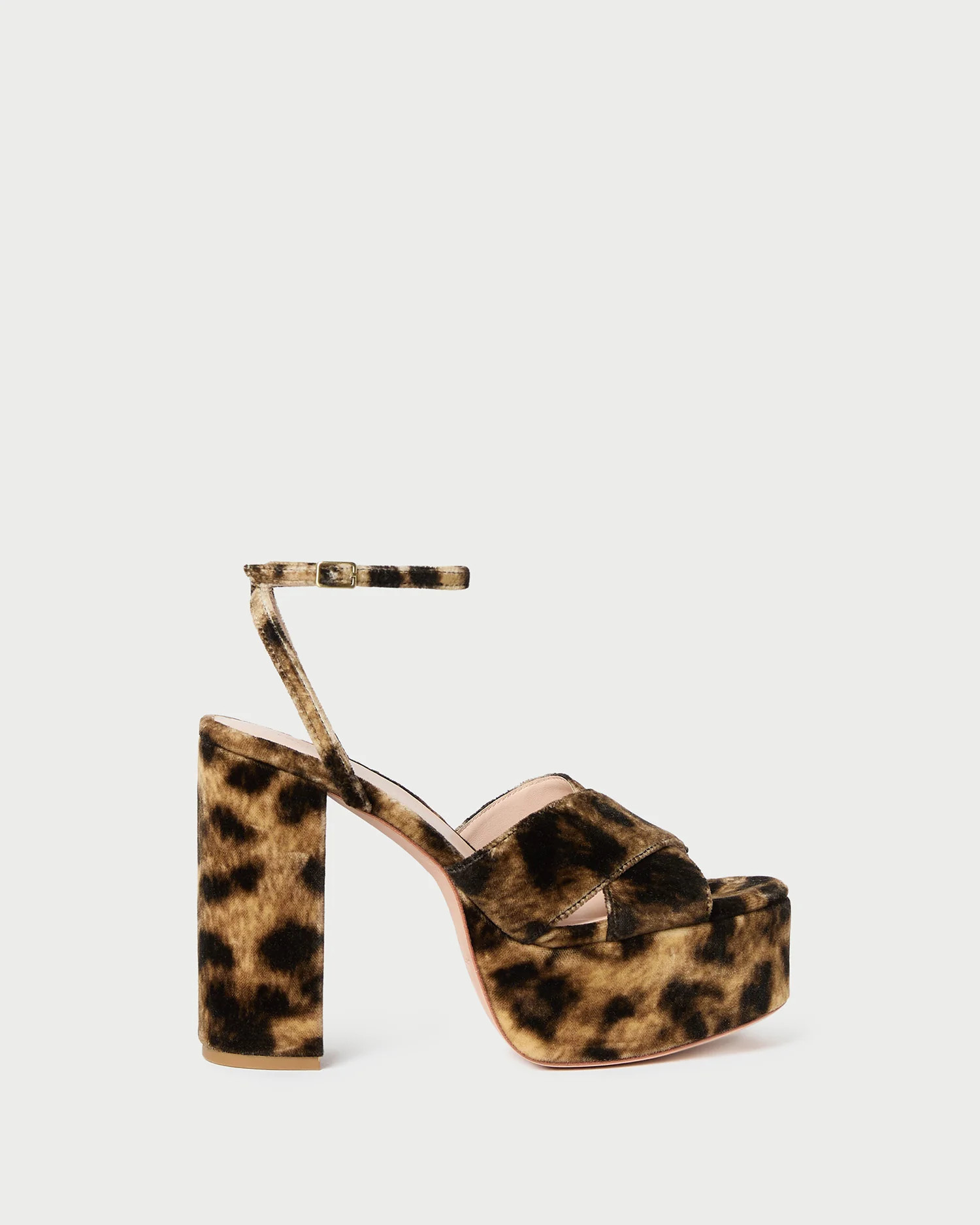 Loretta Leopard Velvet Platform Sandal | Loeffler Randall
