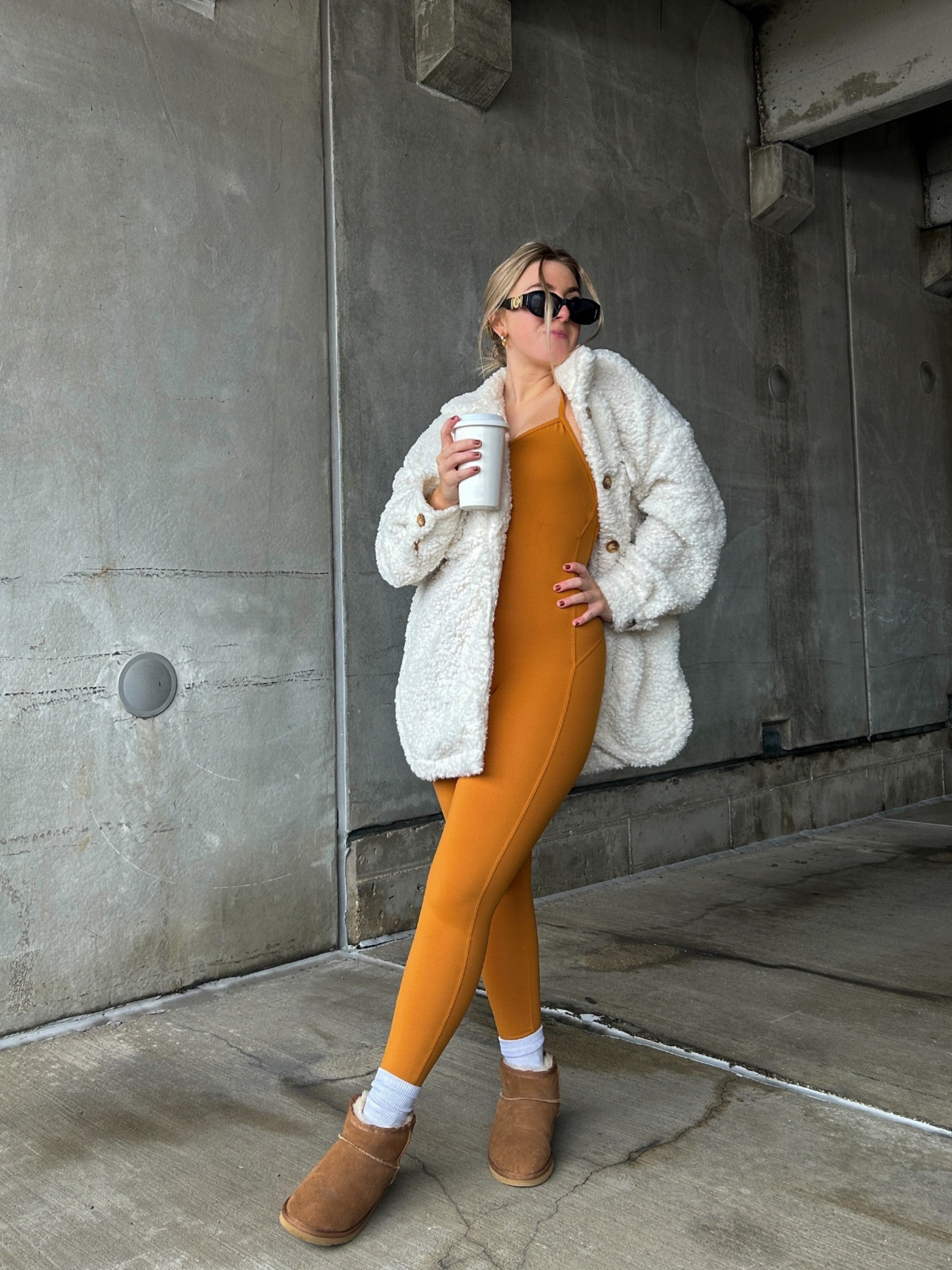 Onesie jumpsuit, Amazon jumpsuit, Amazon one piece, jumpsuit outfit, Sherpa jacket, sherpa shacket, mini uggs, activewear athleisure outfit 

#LTKshoecrush #LTKfit